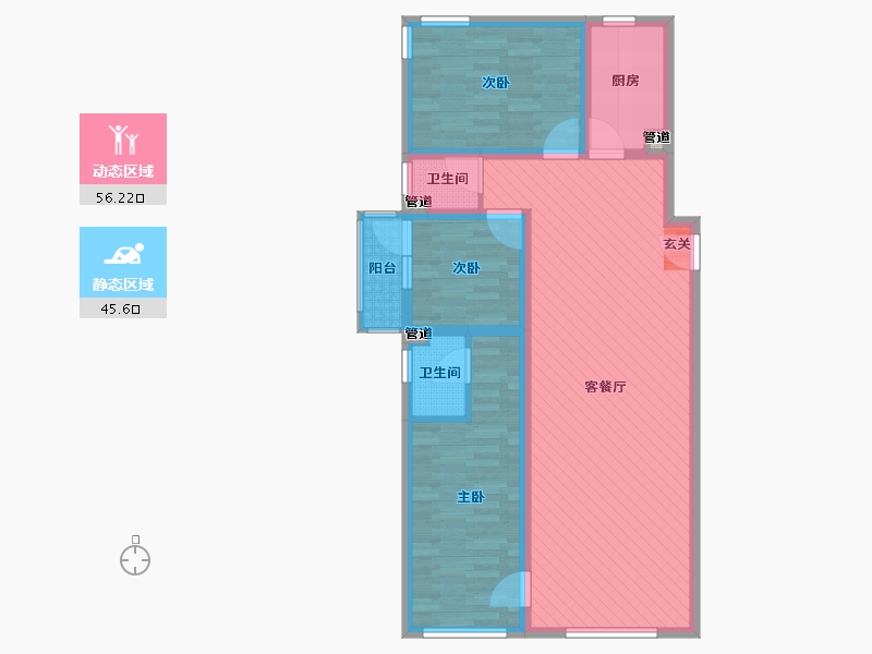 河北省-邯郸市-中央名都-90.03-户型库-动静分区