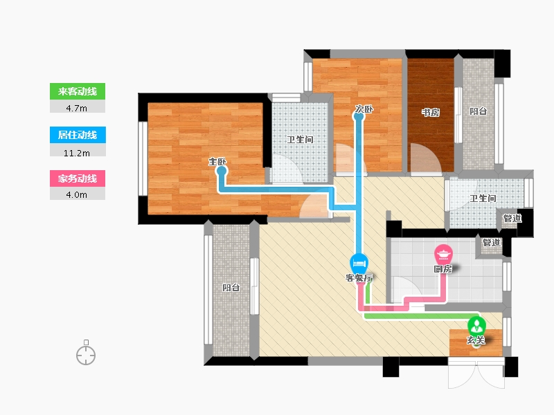 福建省-福州市-海峡传媒港-60.37-户型库-动静线