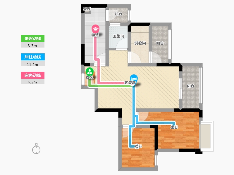 重庆-重庆市-金科中央华府-61.88-户型库-动静线