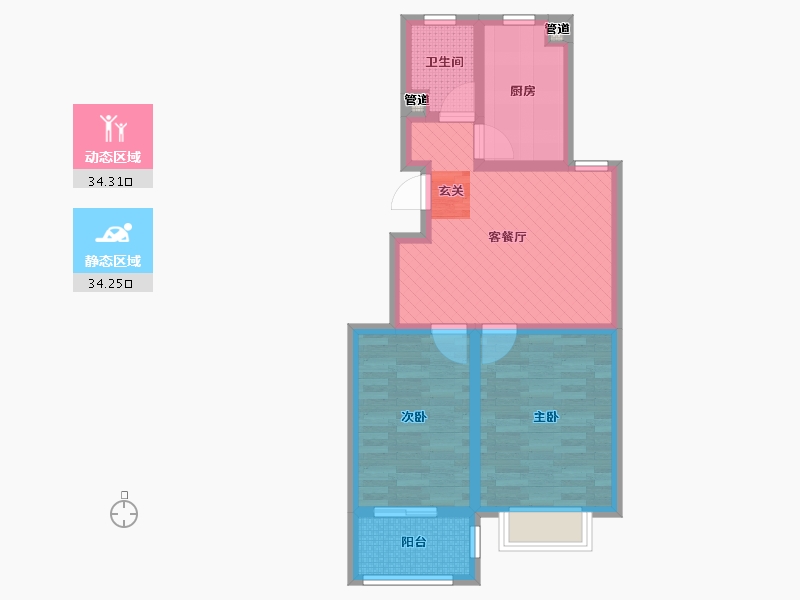 山东省-济宁市-运河怡居城-59.38-户型库-动静分区