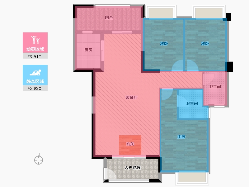 福建省-泉州市-金龙华侨城-104.10-户型库-动静分区