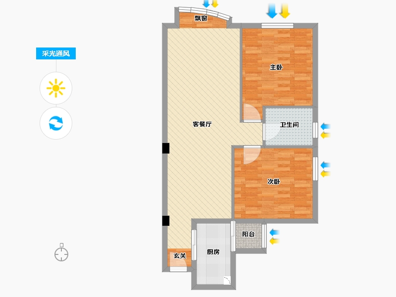 河南省-南阳市-星旺家园-78.30-户型库-采光通风