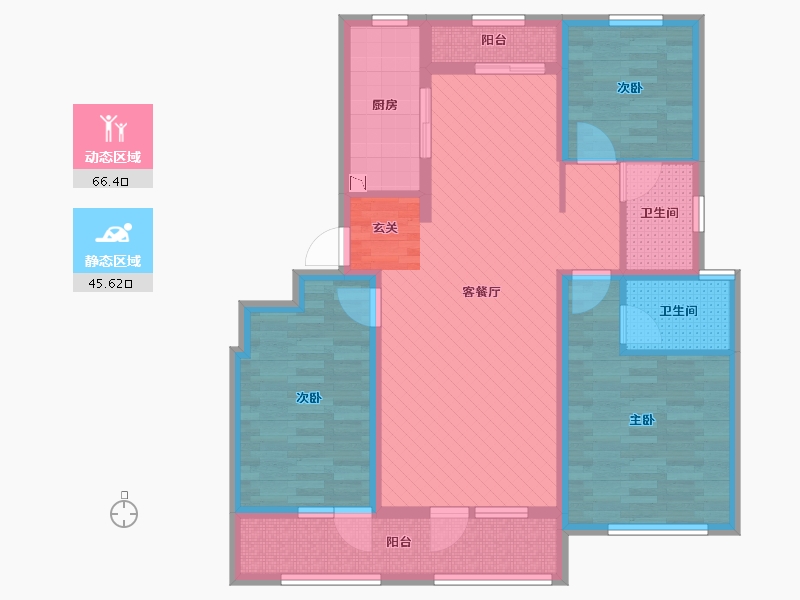 山东省-济南市-中海华山珑玺-97.63-户型库-动静分区