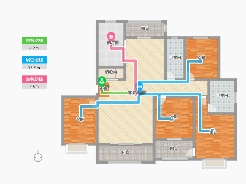 山东省-济宁市-书香名邸小区-180.00-户型库-动静线