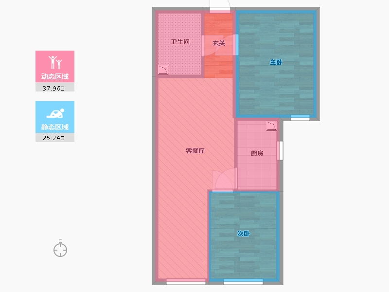 北京-北京市-首创悦榕汇-55.97-户型库-动静分区