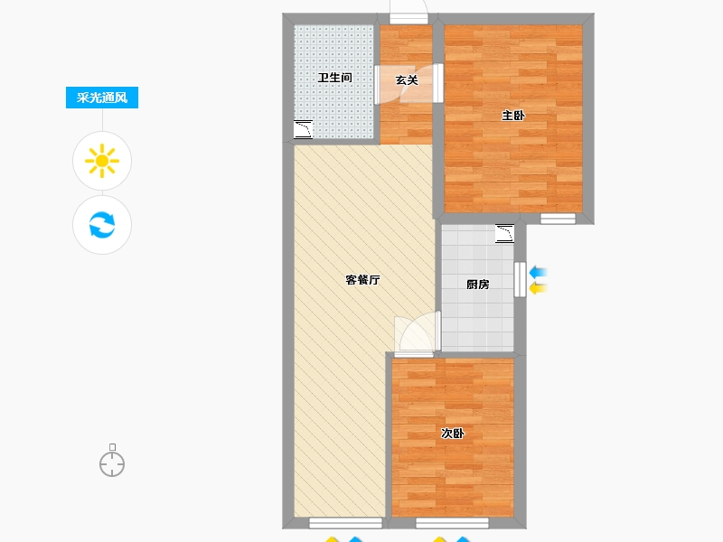 北京-北京市-首创悦榕汇-55.97-户型库-采光通风