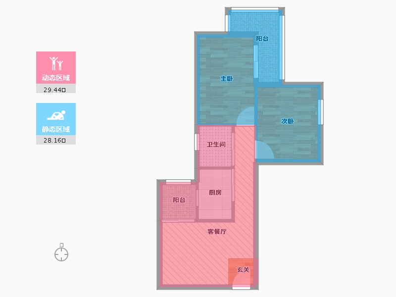 北京-北京市-时尚街区-49.52-户型库-动静分区