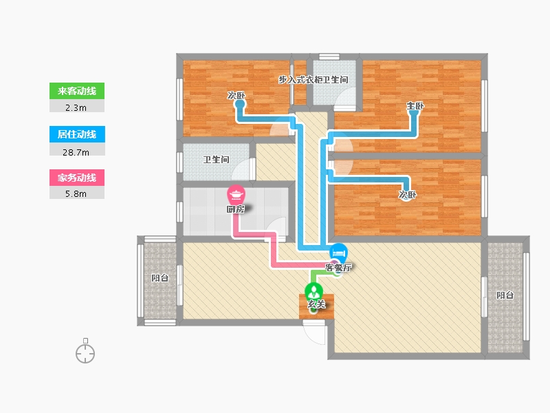 湖南省-郴州市-梅田镇梅园小区-121.24-户型库-动静线