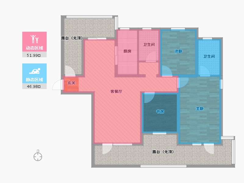 辽宁省-沈阳市-首创国际城-117.81-户型库-动静分区