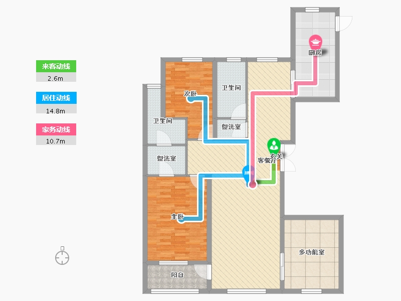 辽宁省-丹东市-佳地花园二期-112.98-户型库-动静线