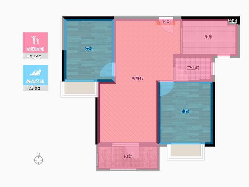 湖北省-武汉市-万丰丰泽园-61.08-户型库-动静分区