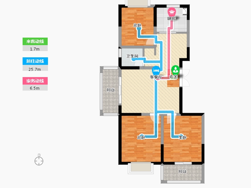 江苏省-盐城市-奥大名居-89.41-户型库-动静线