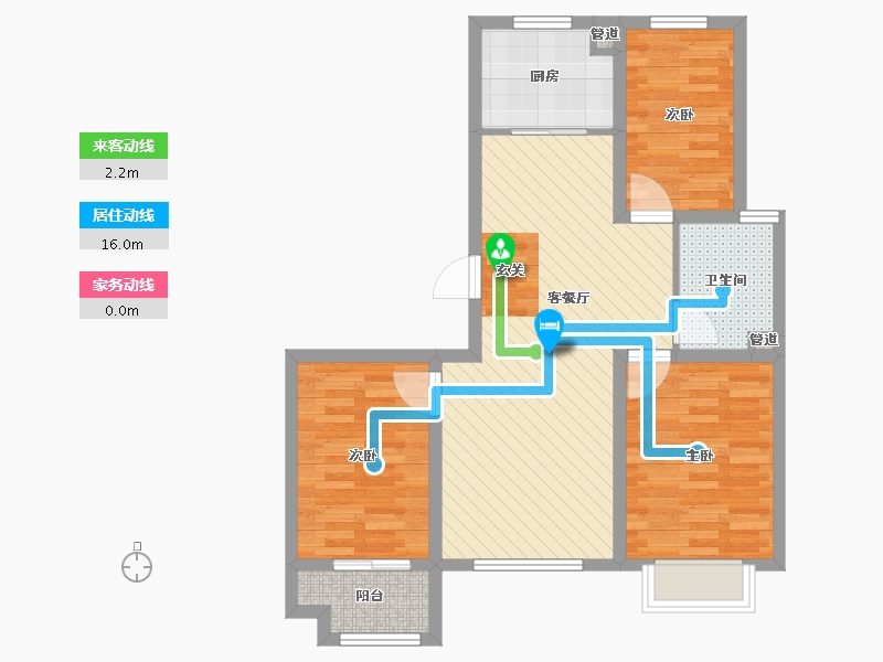 河北省-沧州市-长芦华苑-72.10-户型库-动静线