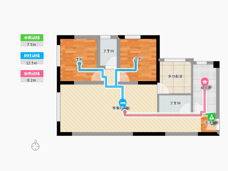 四川省-内江市-山水豪庭-69.54-户型库-动静线