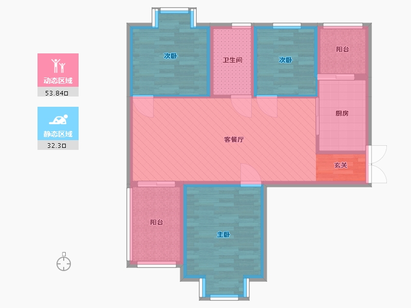 山东省-烟台市-万和城-75.29-户型库-动静分区