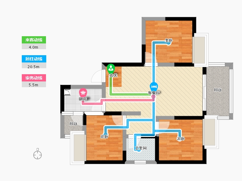 四川省-成都市-东汇家园-62.42-户型库-动静线