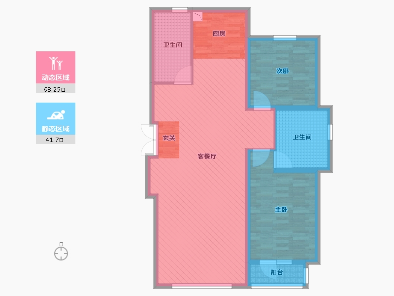 辽宁省-阜新市-祥宇上品-98.96-户型库-动静分区