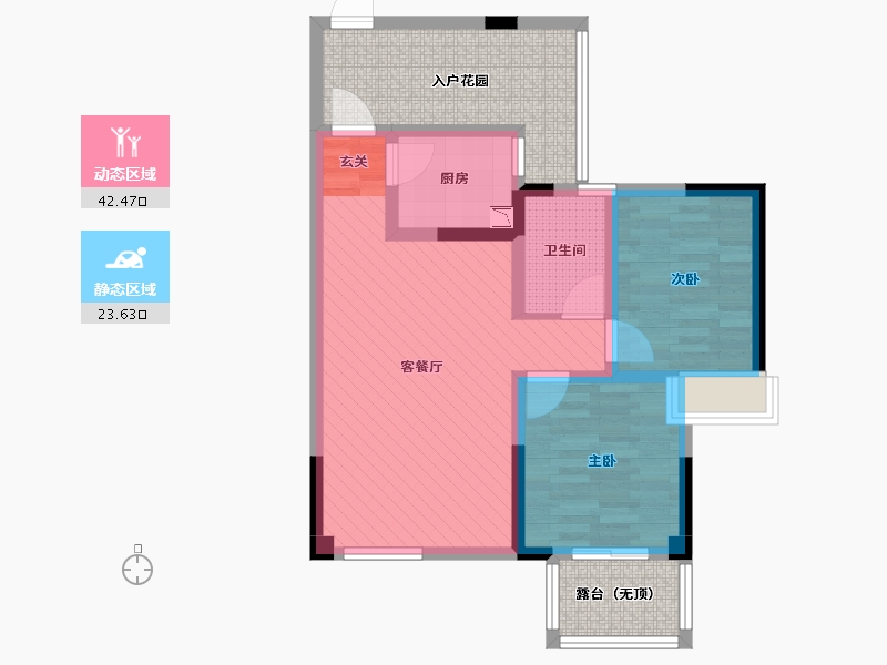 四川省-成都市-成都合院二期-8幢-72.83-户型库-动静分区