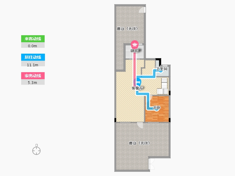 浙江省-宁波市-东方公馆-128.00-户型库-动静线