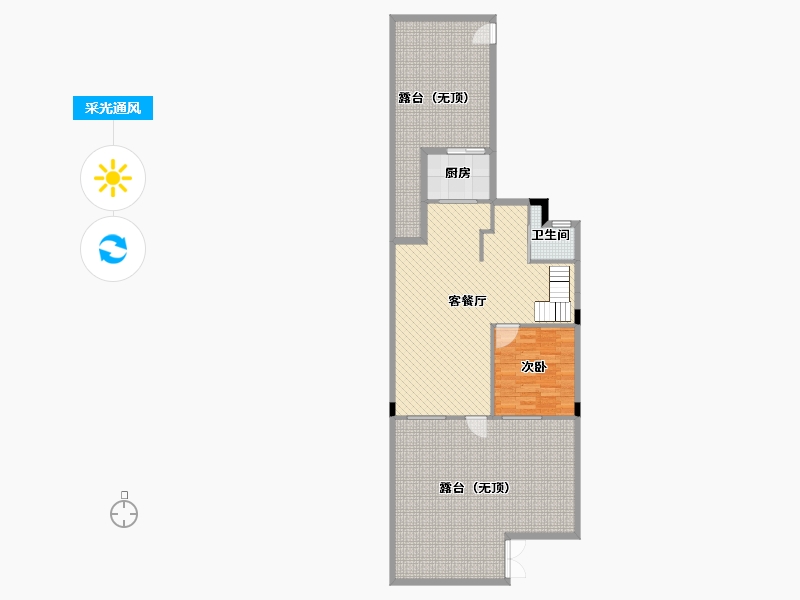 浙江省-宁波市-东方公馆-128.00-户型库-采光通风