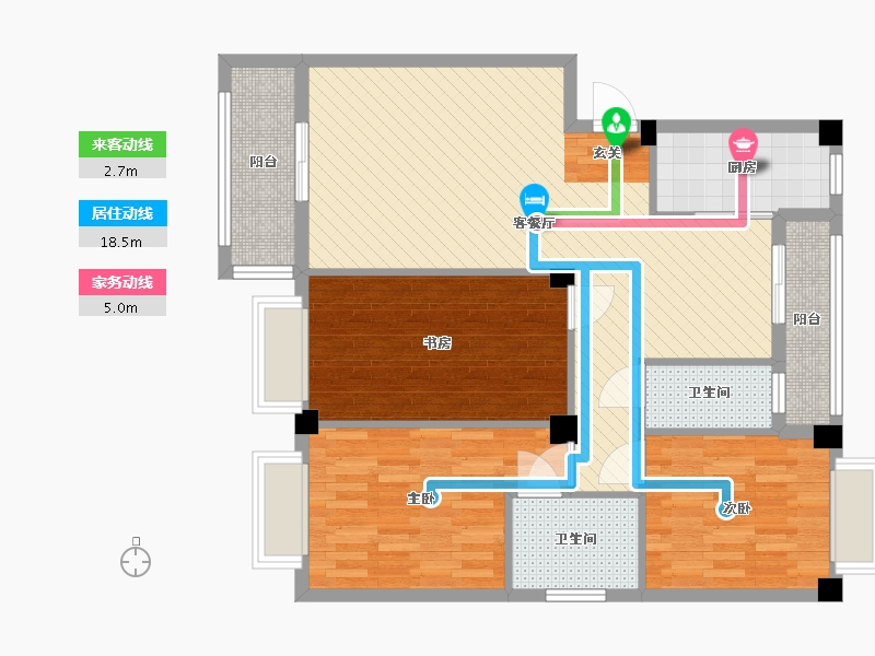 湖北省-黄冈市-林业小区-96.00-户型库-动静线