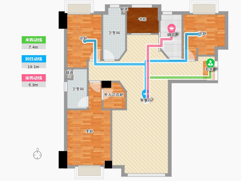 辽宁省-大连市-同泰公馆-115.00-户型库-动静线