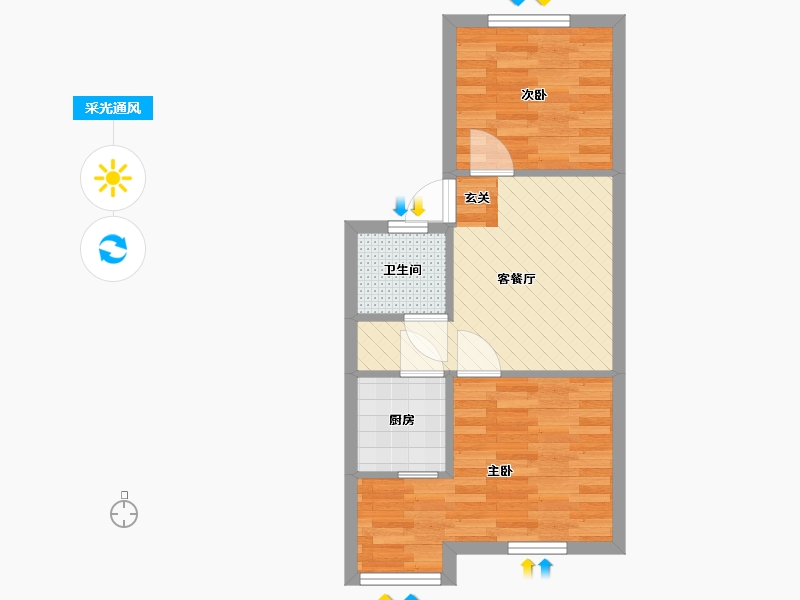 北京-北京市-中关村331号楼-42.33-户型库-采光通风