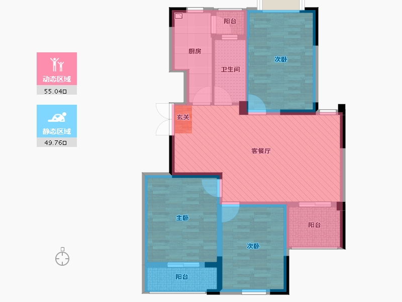 江苏省-常州市-公园人家-92.42-户型库-动静分区