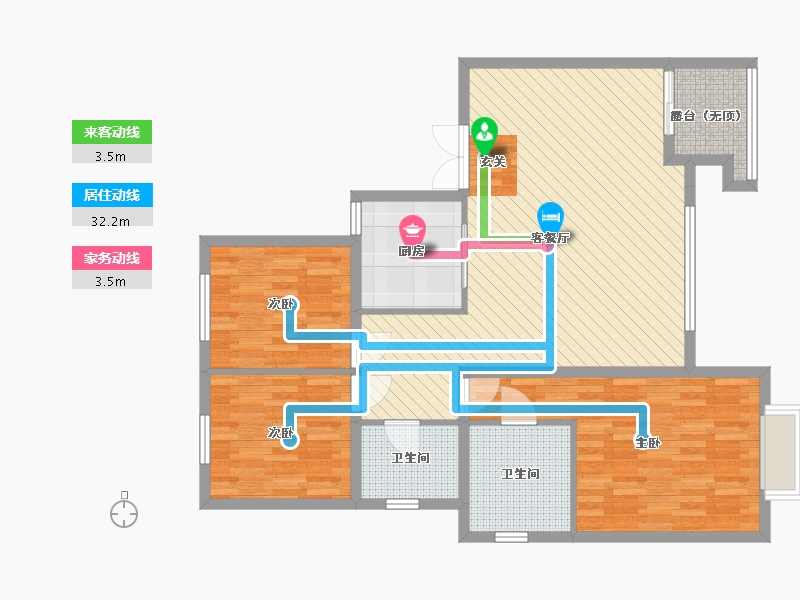 河北省-保定市-鸿坤理想湾-102.80-户型库-动静线