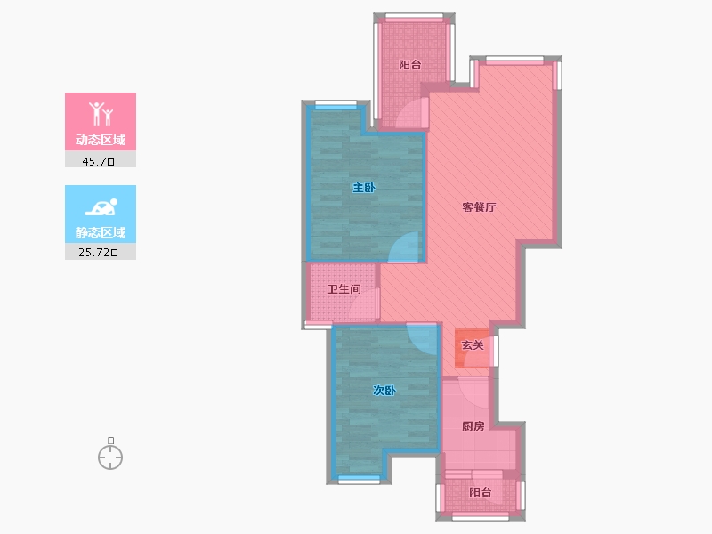 四川省-成都市-蓝谷地一期-62.58-户型库-动静分区