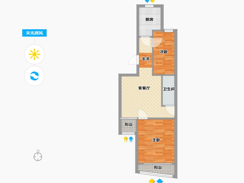 北京-北京市-成和-49.71-户型库-采光通风