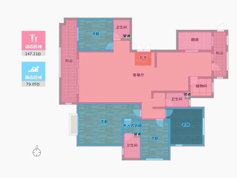 山东省-临沂市-美多现代城-201.94-户型库-动静分区