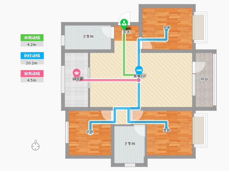 山东省-青岛市-奥润和府-91.15-户型库-动静线