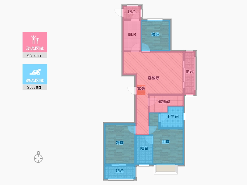 山西省-阳泉市-锦绣城-94.16-户型库-动静分区