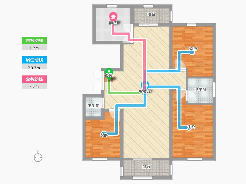 黑龙江省-哈尔滨市-枫桥郡-101.55-户型库-动静线