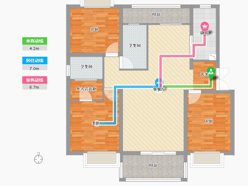 陕西省-渭南市-曦和公馆-99.99-户型库-动静线