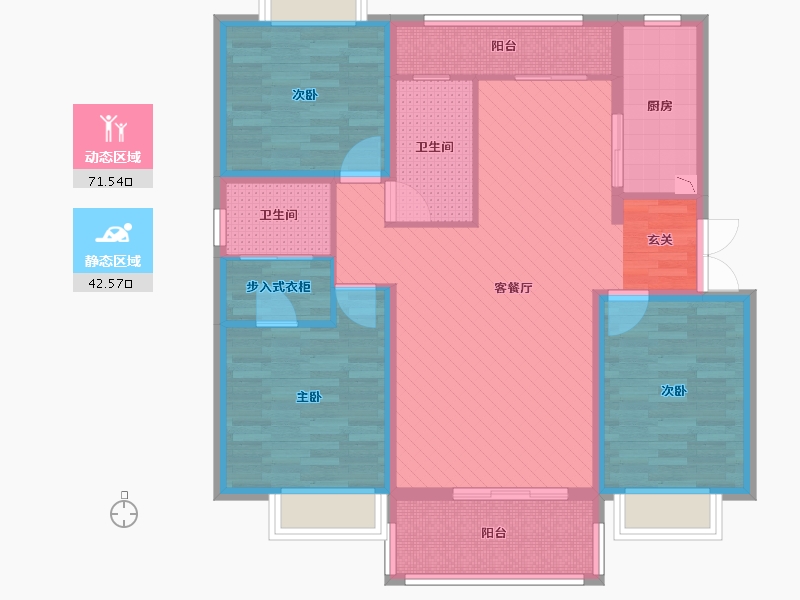 陕西省-渭南市-曦和公馆-99.99-户型库-动静分区