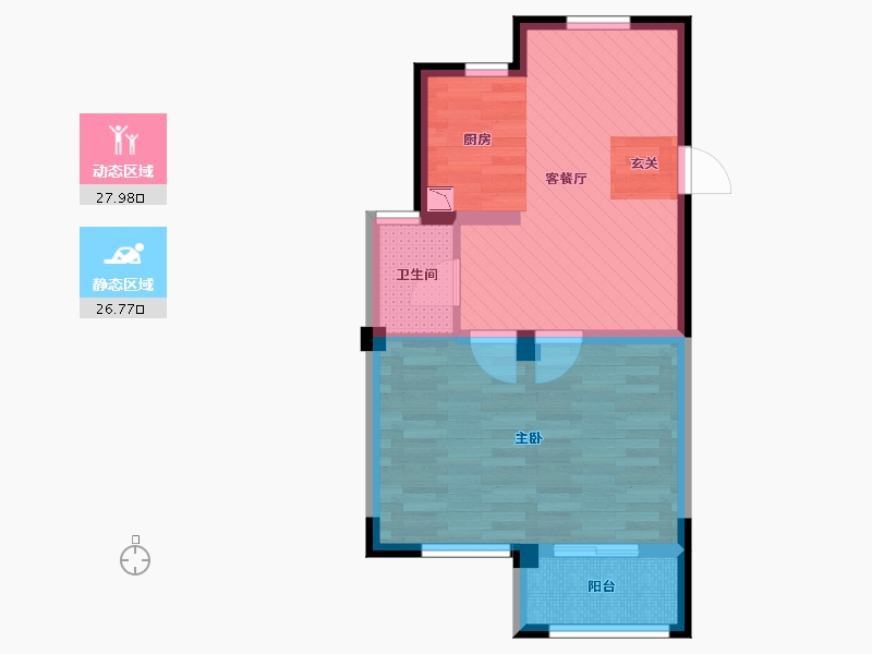 浙江省-嘉兴市-瑞景嘉苑-48.33-户型库-动静分区