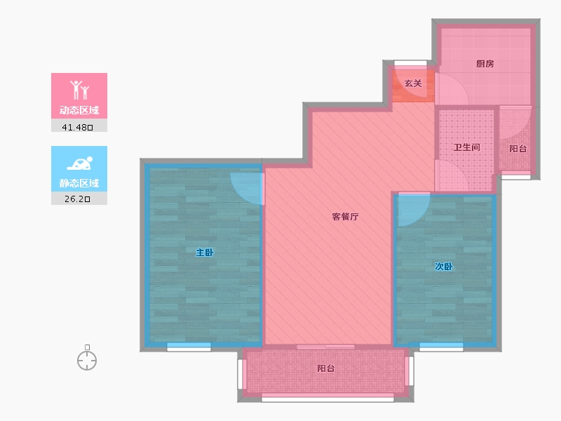 北京-北京市-东风家园-60.14-户型库-动静分区