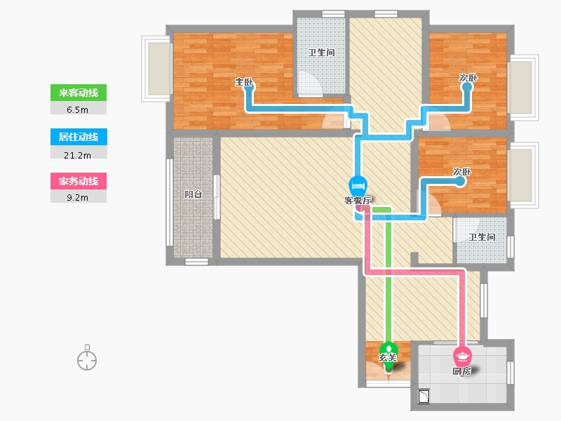 湖北省-武汉市-板桥新村-103.71-户型库-动静线