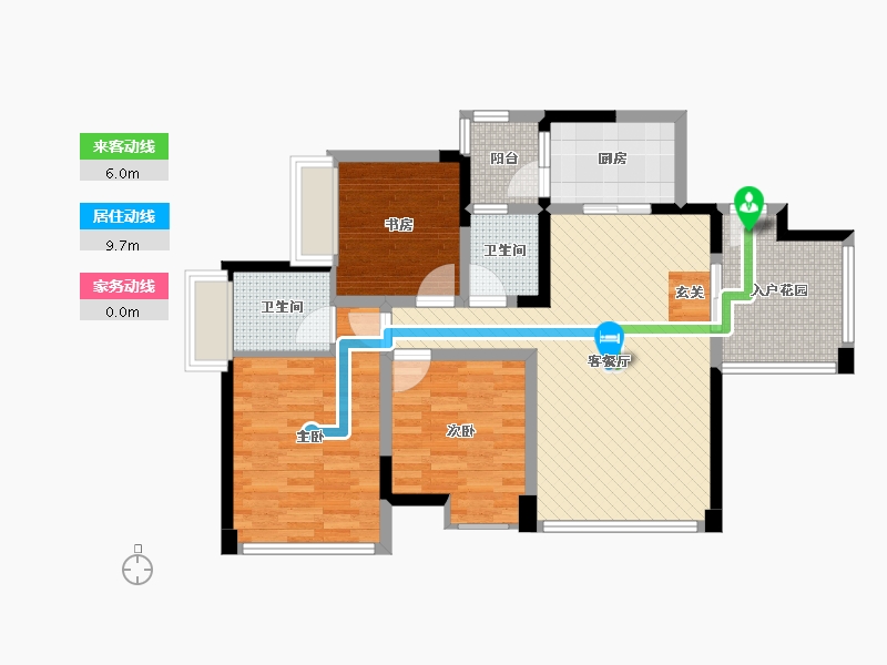 江苏省-无锡市-永安二村-87.96-户型库-动静线