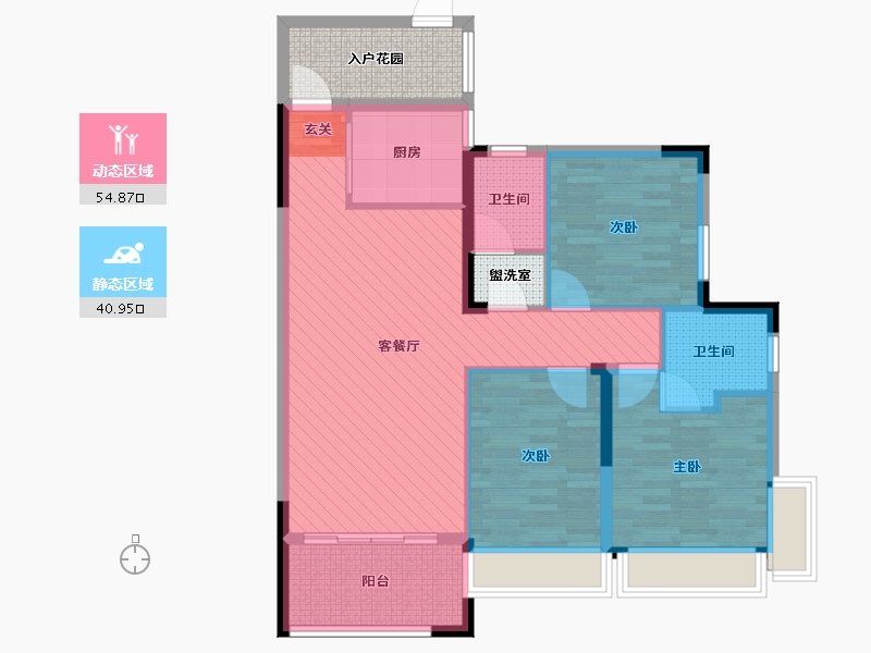 湖南省-衡阳市-万象云景嘉园-92.48-户型库-动静分区