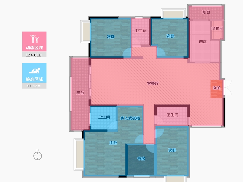 广东省-佛山市-乐添星际半岛-194.86-户型库-动静分区