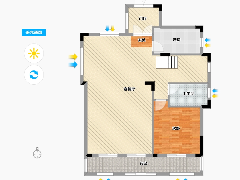 广西壮族自治区-防城港市-龙光阳光海岸-104.98-户型库-采光通风