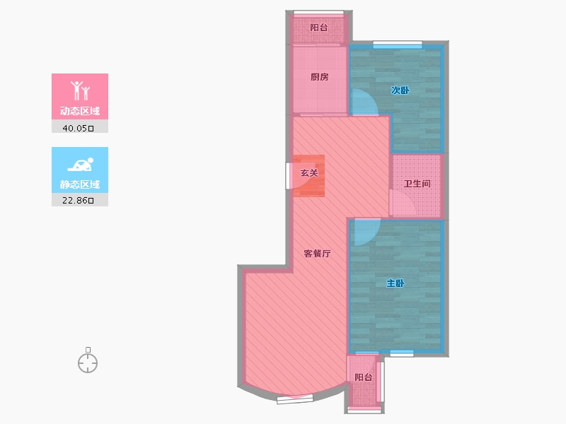 辽宁省-大连市-尚品南山-56.06-户型库-动静分区