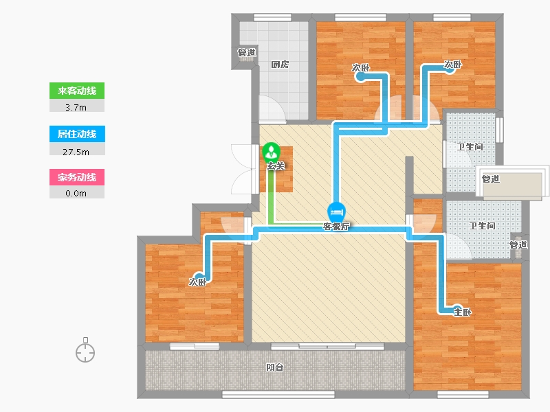 浙江省-杭州市-招商远洋春秋华庭-98.64-户型库-动静线