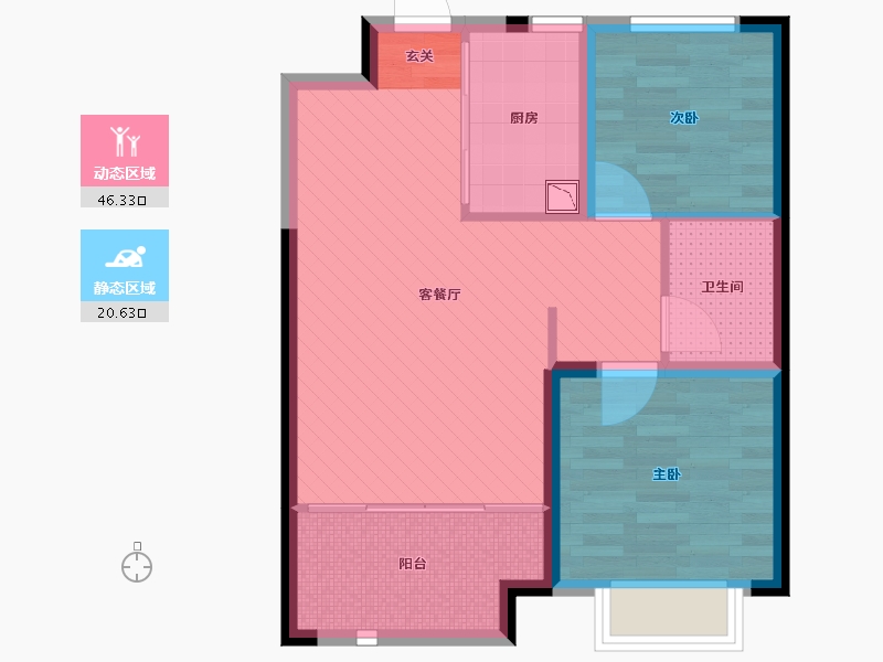 山东省-青岛市-世茂诺沙湾-58.98-户型库-动静分区