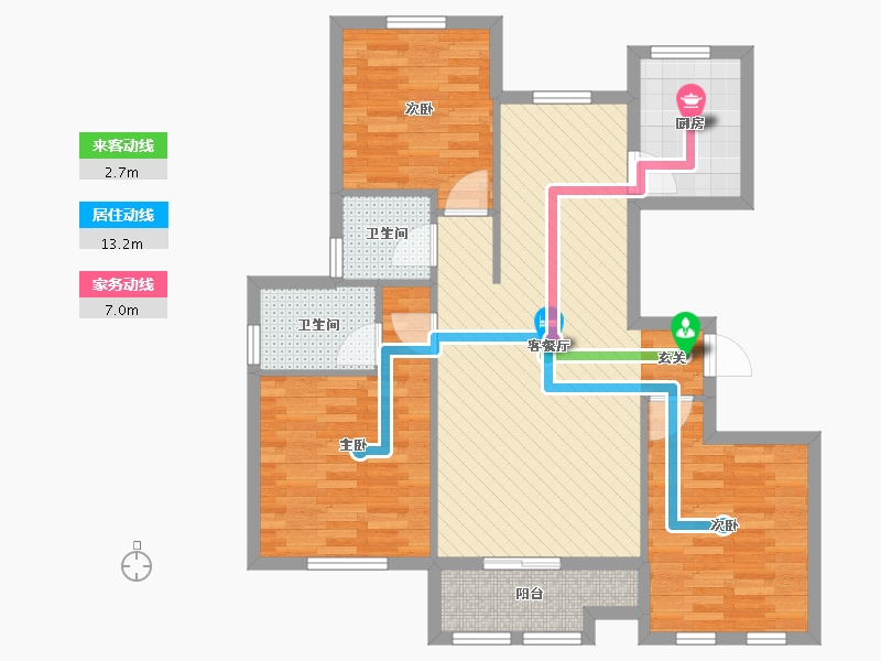 山东省-德州市-迪曲华府-88.46-户型库-动静线