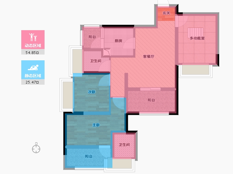 四川省-成都市-同森锦熙-67.78-户型库-动静分区