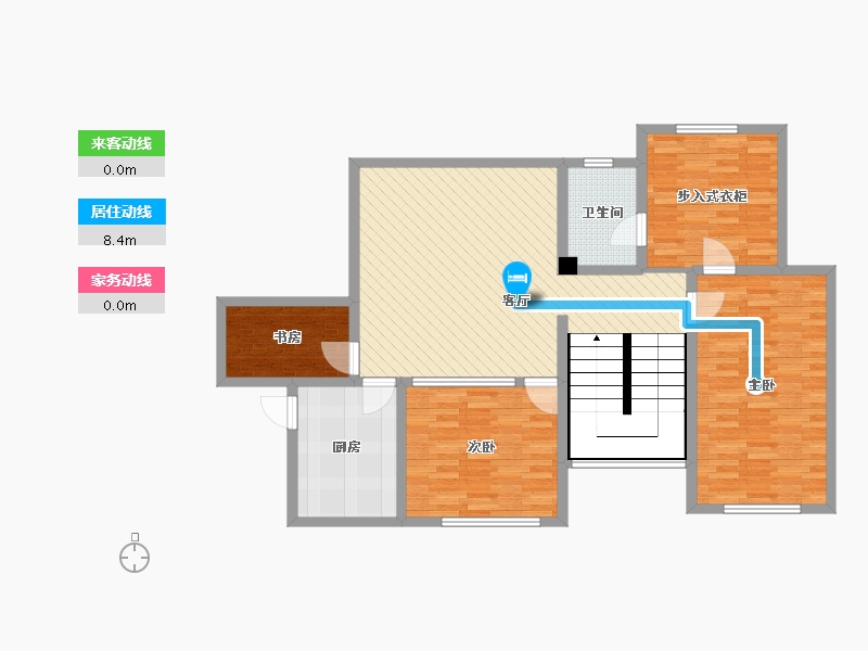 四川省-内江市-西湖郦景-110.67-户型库-动静线